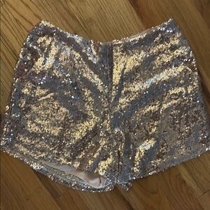 Glam Gold High Waist Sequin Shorts